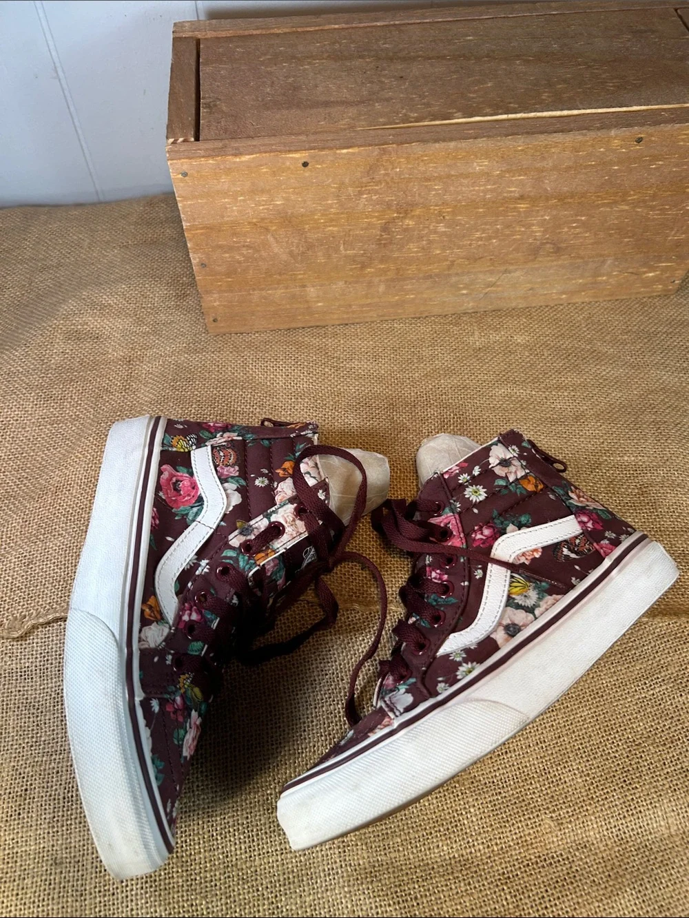 Vans Floral and Butterfly High top Sneakers